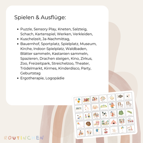 Routinchen Wochenplaner inkl. Symbole Bunt