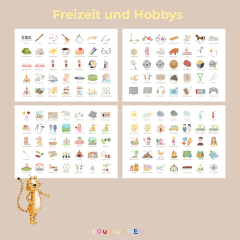 ⁠⁠Routinchen Wochenplaner Affirmation Tiger inkl. 525 Symbole