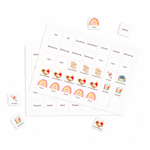 Routinchen Schulplaner Bunt mit 105 Symbolen