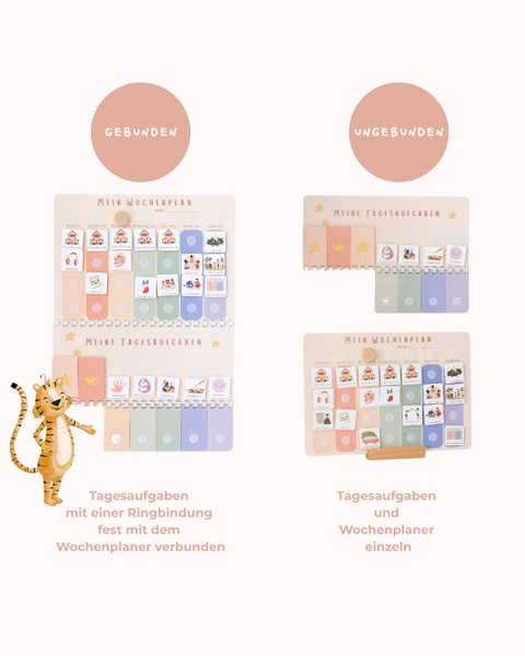 Routinchen Wochenplaner mit Tagesaufgaben Regenbogen inkl. 525 Symbole