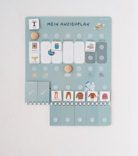 Routinchen Anziehplaner Weltall inkl. 105 Symbole