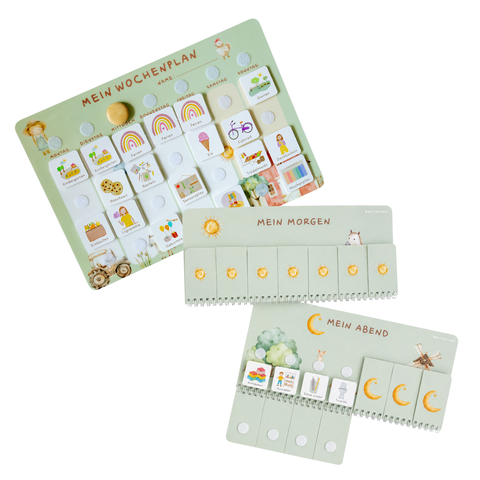 Routinchen Wochenplaner und Morgen & Abendroutine Bauernhof inkl. 525 Symbole