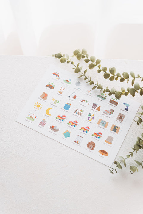 Symbole Haushalt Routinen