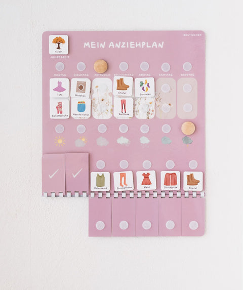 Routinchen Anziehplaner Wildblume inkl. 105 Symbole