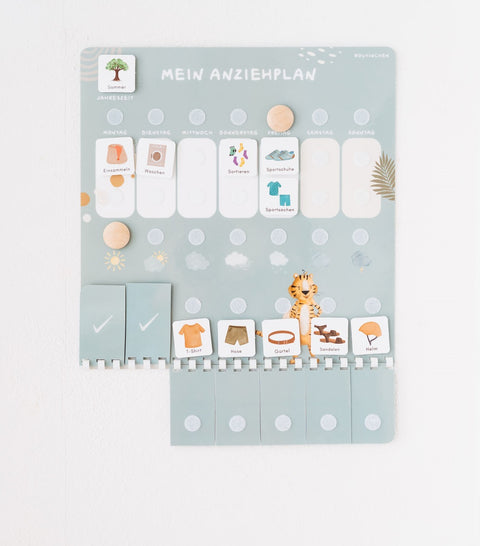 Routinchen Anziehplaner Tiger inkl. 105 Symbole
