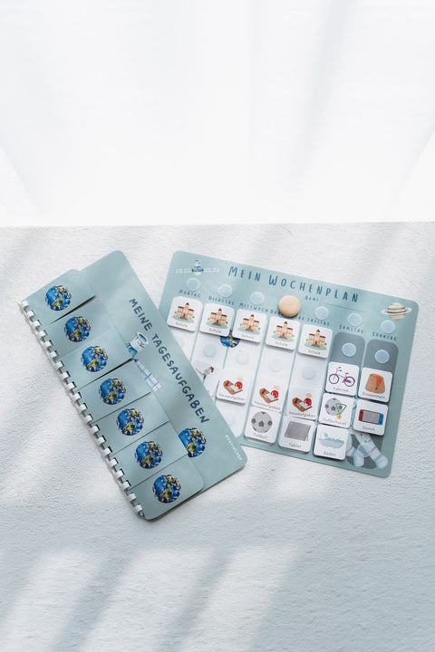 Routinchen Wochenplaner mit Tagesaufgaben Weltall inkl. 525 Symbole