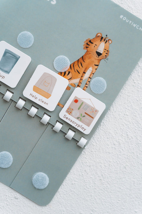 Wochenplaner A3 Tiger inkl. 3 Routinepläne und 420 Symbole (Englisch)