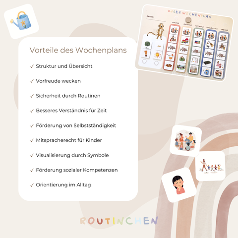 Routinchen Kindergarten Wochenplaner inkl. Symbole