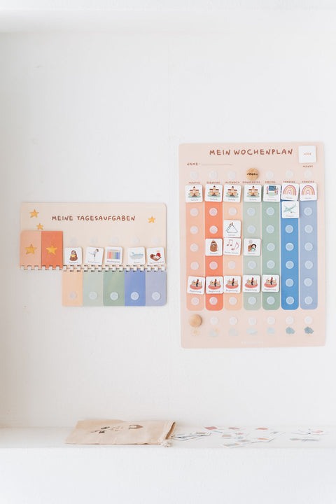 Wochenplaner A3 Bunt mit Tagesaufgaben inkl. 525 Symbole
