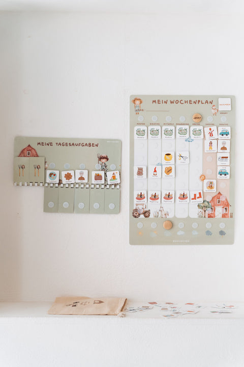 Wochenplaner A3 Bauernhof mit Tagesaufgaben inkl. 525 Symbole