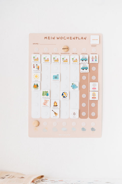 Wochenplaner A3 Beige inkl. 385 Symbole