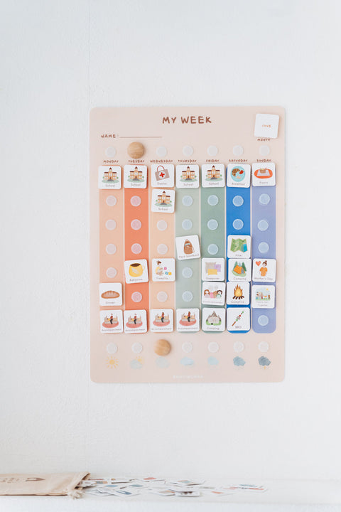 Wochenplaner A3 Bunt inkl. 420 Symbole (Englisch)