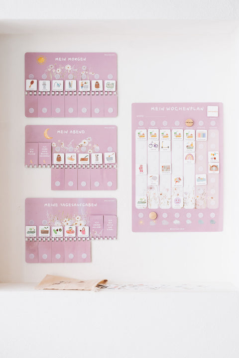 Wochenplaner A3 Starterset WILDBLUME inkl. 525 Symbole