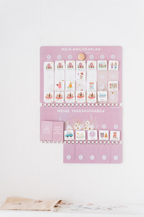 Routinchen Wochenplaner mit Tagesaufgaben Wildblume inkl. 525 Symbole