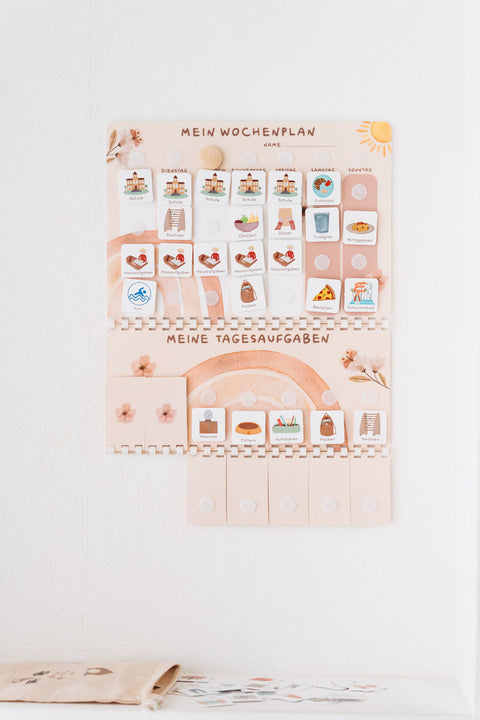 Routinchen Wochenplaner mit Tagesaufgaben Regenbogen inkl. 525 Symbole