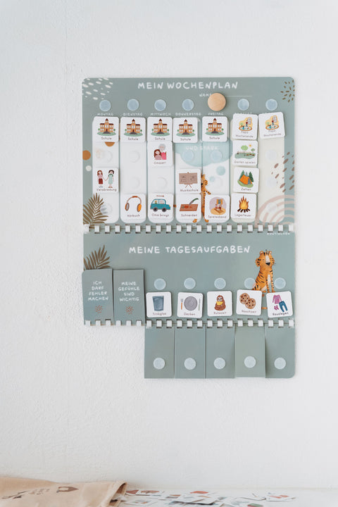Routinchen Wochenplaner mit Tagesaufgaben Tiger inkl. 525 Symbole