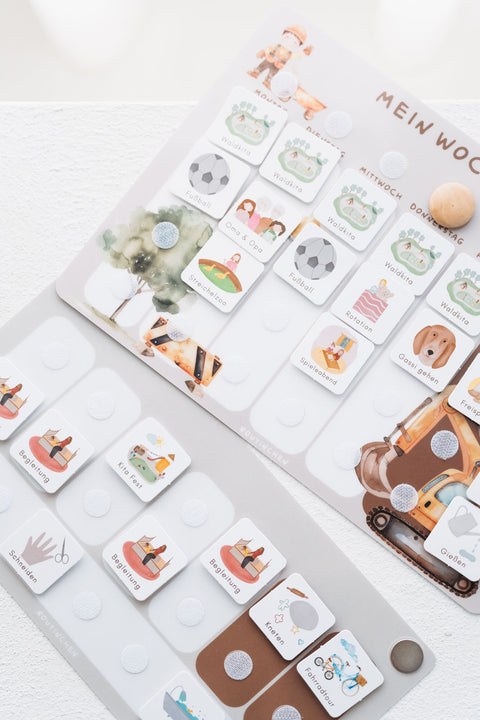 Erweiterungsset für deinen A4-Wochenplaner - Bagger