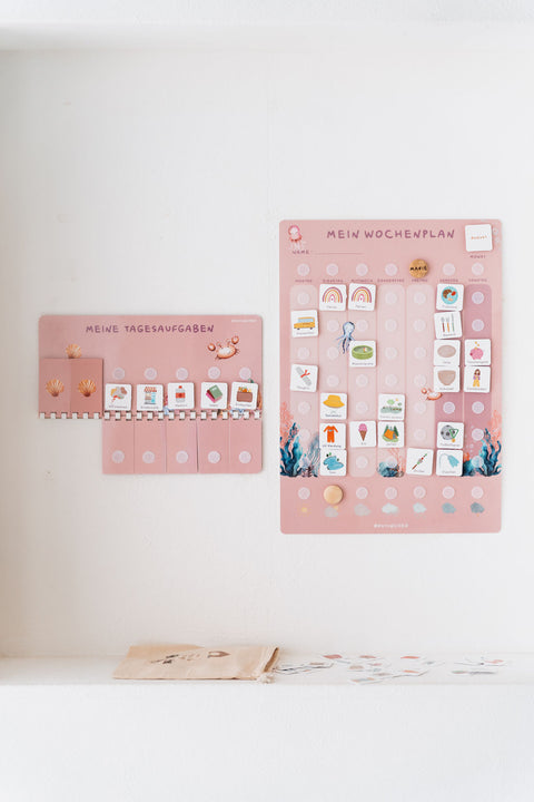 Wochenplaner A3 Unterwasser mit Tagesaufgaben inkl. 525 Symbole