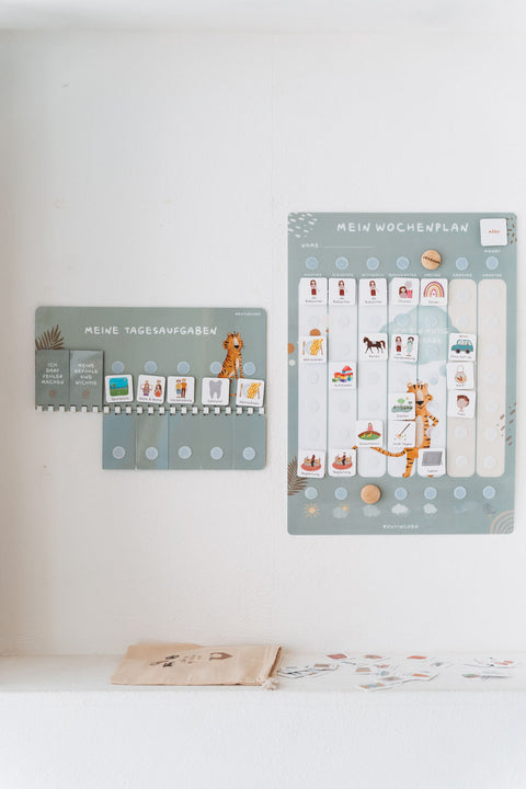 Wochenplaner A3 Tiger mit Tagesaufgaben inkl. 525 Symbole