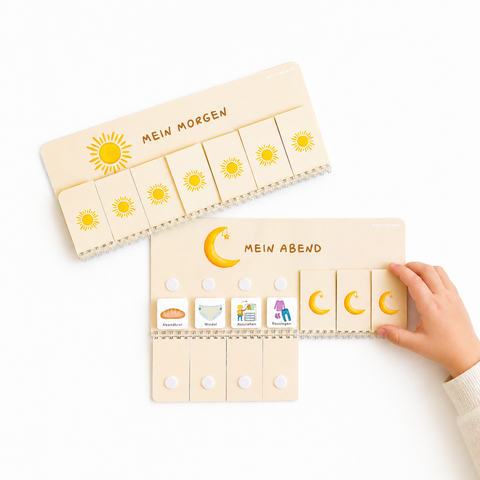 Routinchen Routineplaner Beige Morgen & Abend inkl. 175 Symbole Tigerstart