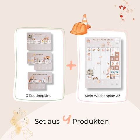 Wochenplaner A3 Starterset BAGGER inkl. 525 Symbole