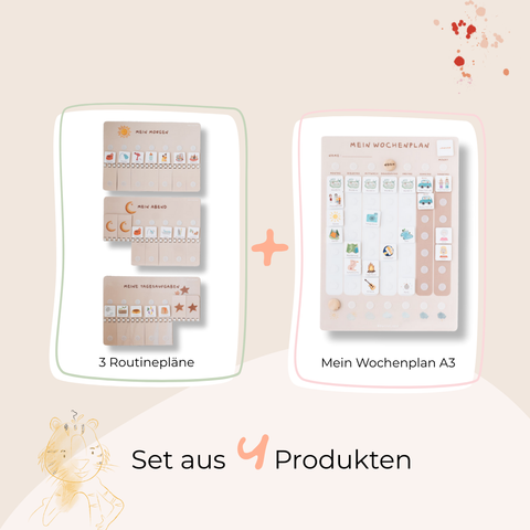 Wochenplaner A3 Starterset BEIGE inkl. 525 Symbole