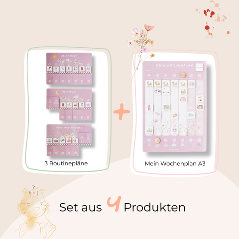 Wochenplaner A3 Starterset WILDBLUME inkl. 525 Symbole