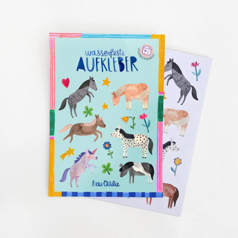 Aufkleber Pferde *Spühlmaschinenfest* - Frau Ottilie