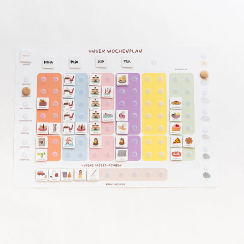 Routinchen Familienwochenplaner A2 Pastell inkl. 560 Symbole