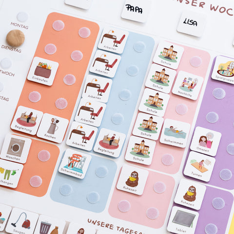 Routinchen Familienwochenplaner A2 Pastell inkl. 560 Symbole