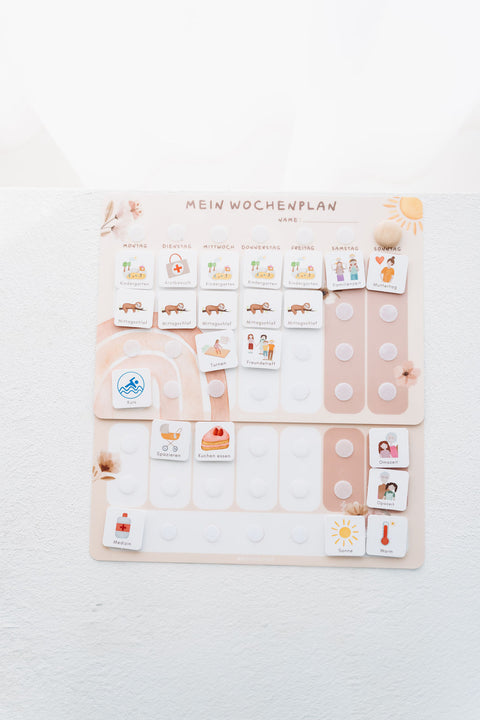 Erweiterungsset für deinen A4-Wochenplaner - Regenbogen