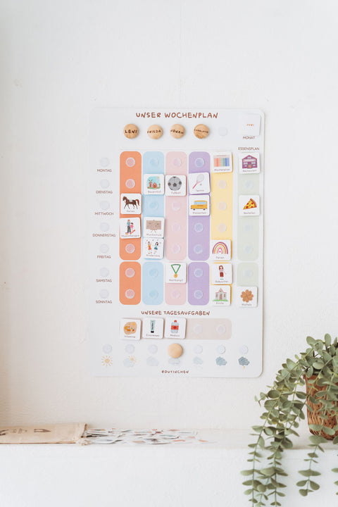 Familienwochenplaner Pastell A3 inkl. 560 Symbole