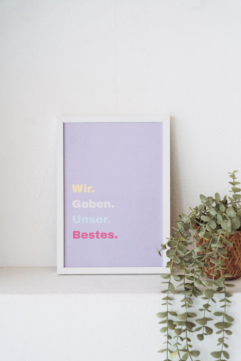 Poster A4 Wir geben unser Bestes